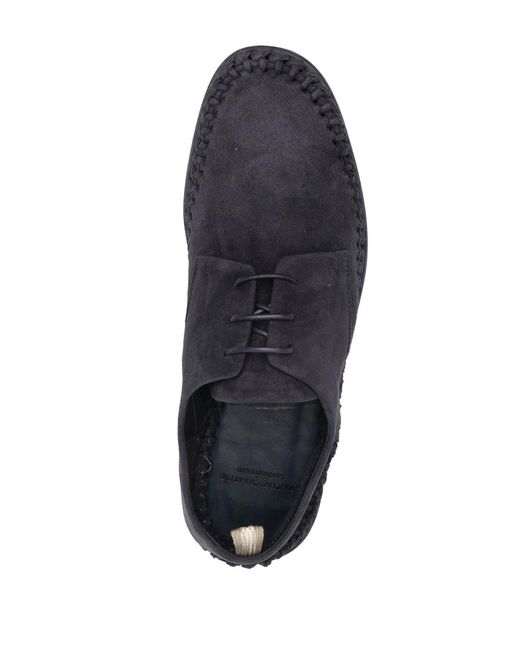 Officine Creative Blue Lace-Up Suede Derby Shoes for men