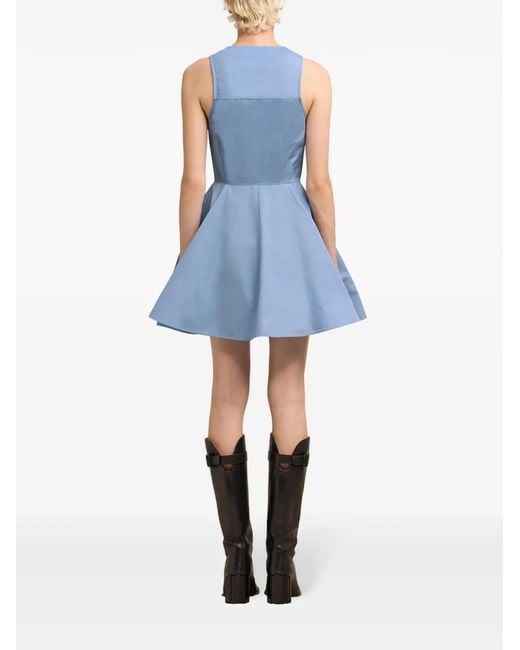 AMI Flared Mini-Jurk in het Blue