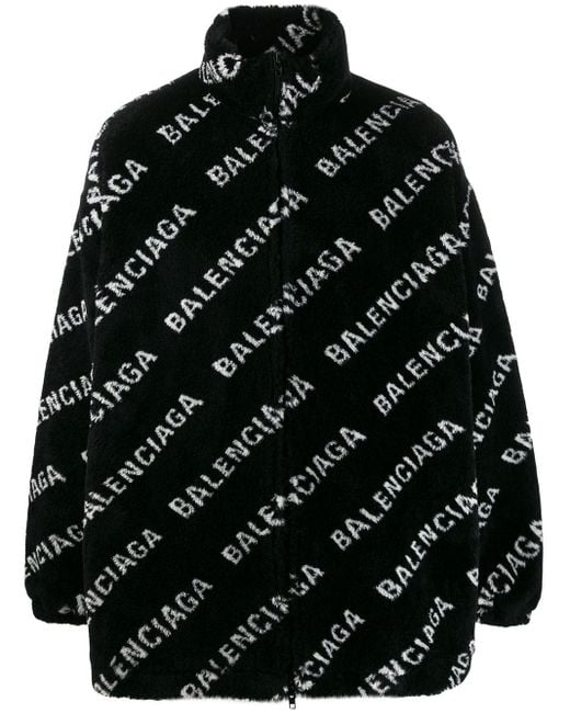 Balenciaga Flauschige Jacke in Schwarz für Herren | Lyst DE