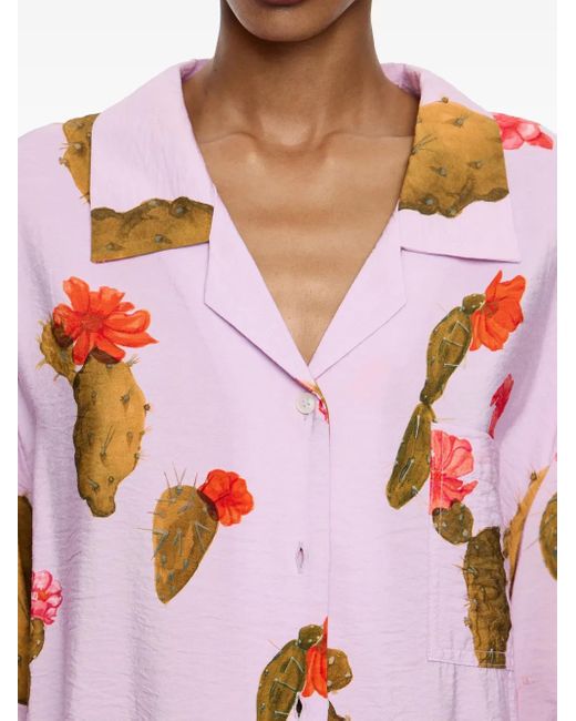 Bimba Y Lola Hemd mit Kaktus-Print in Pink | Lyst AT