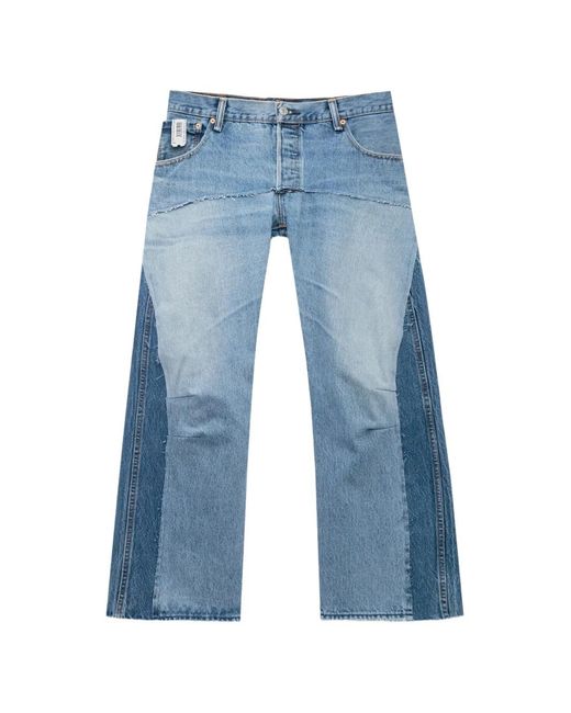 PROTOTYPES Blue Layered Flared Jeans