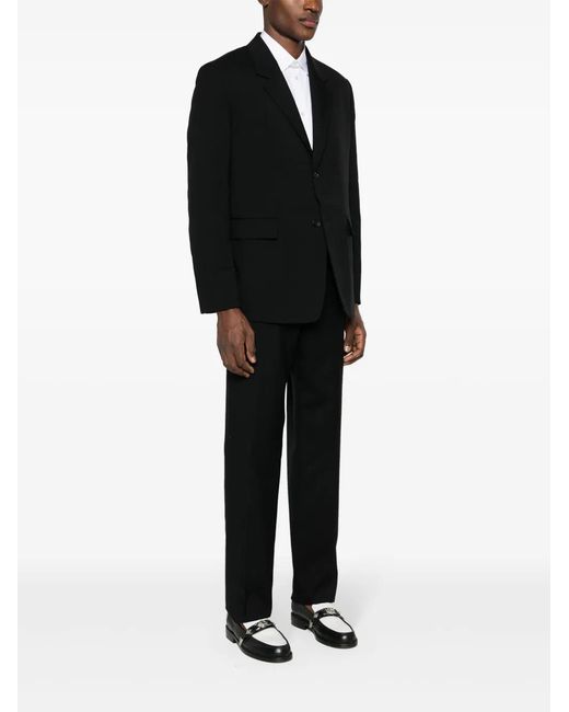 Jil Sander Black Single-Breasted Wool Suit for men