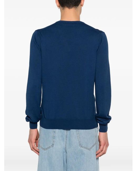 Fileria Blue V-Neck Sweater for men