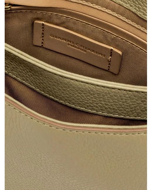 Gianni Chiarini Natural Medium Helena Round Leather Shoulder Bag