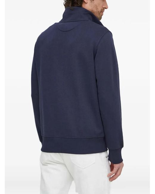 Gant Blue Half-Zip Sweater for men