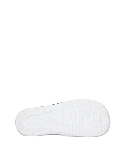 EA7 White Logo-Print Slides for men