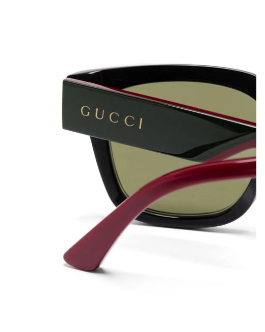 Gucci Black Oversize-Frame Sunglasses for men