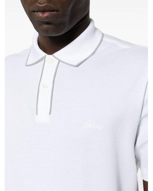 Brioni Poloshirt mit kurzen Ärmeln in White für Herren