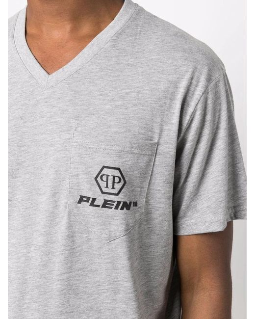 Philipp Plein White Logo-Print Short-Sleeved T-Shirt for men