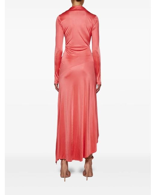 Givenchy Gedrapeerde Midi-Jurk in het Red