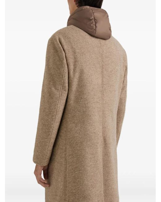 Canali Jas Met Enkele Rij Knopen En Capuchon in het Natural voor heren