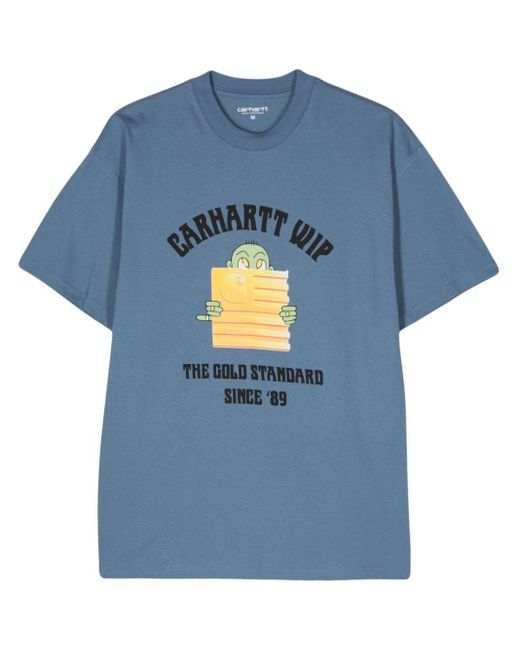 Carhartt Blue S/s Gold Standard Cotton T-shirt for men