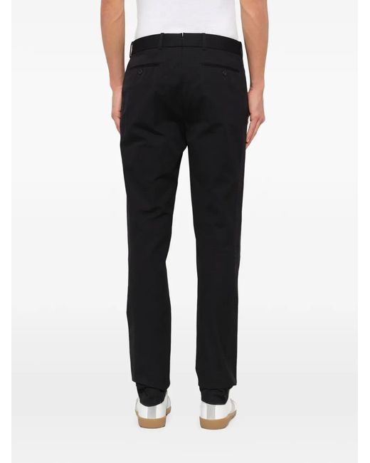 McQueen Black Slim-Fit Trousers for men