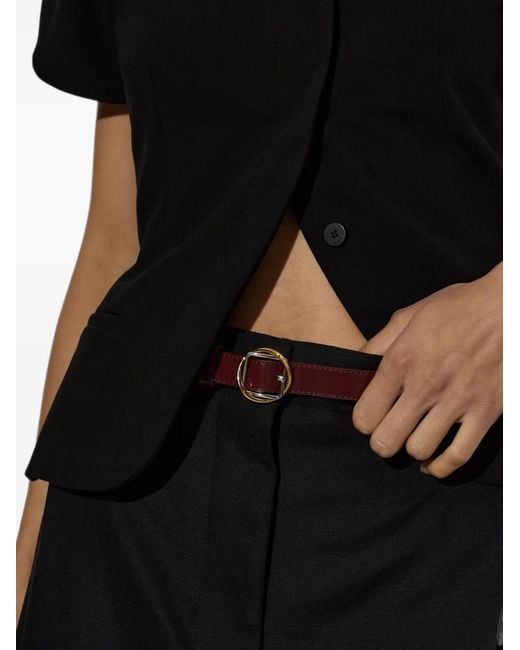 Jacquemus White Salon Leather Belt