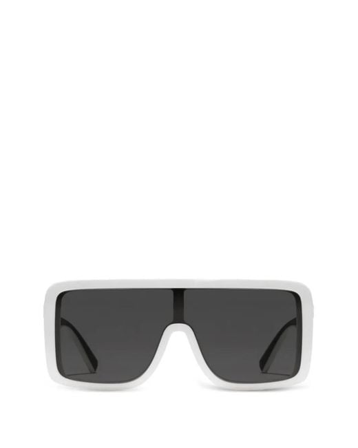 Dolce & Gabbana Gray Logo Rectangle-Frame Sunglasses