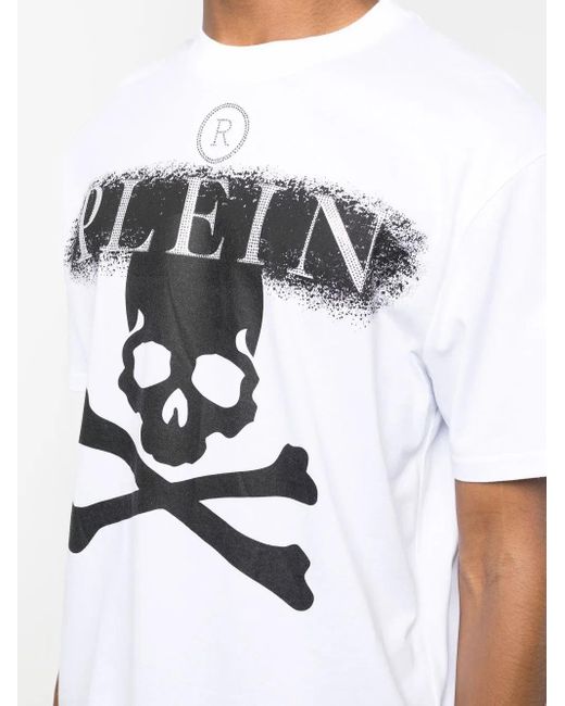 Philipp Plein White Short Sleeve T-Shirt for men