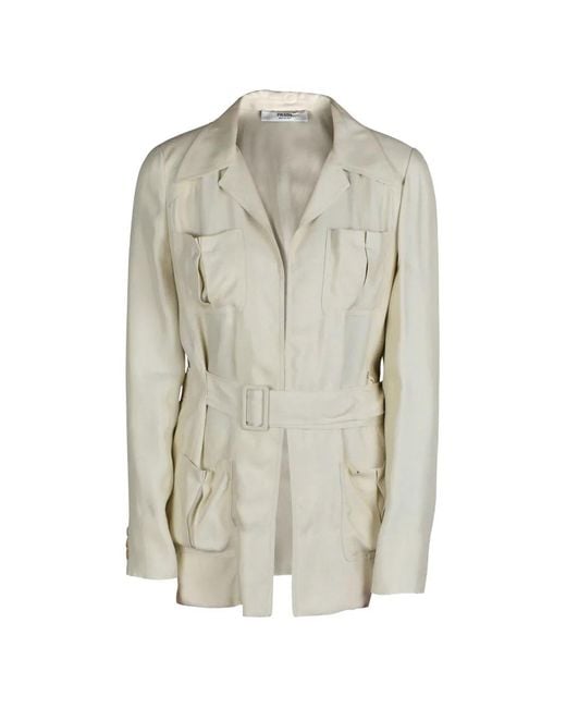 Prada White Patch-Pocket Suit