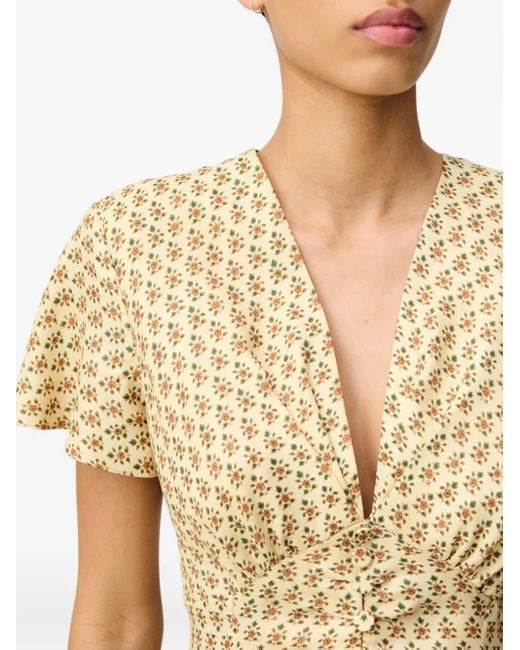Claudie Pierlot Metallic Printed Midi Dress
