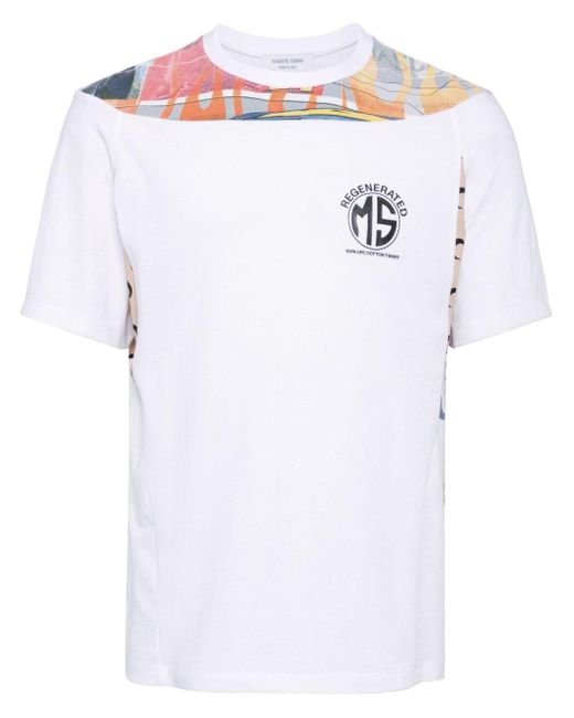 MARINE SERRE White Graphic-print Cotton T-shirt for men