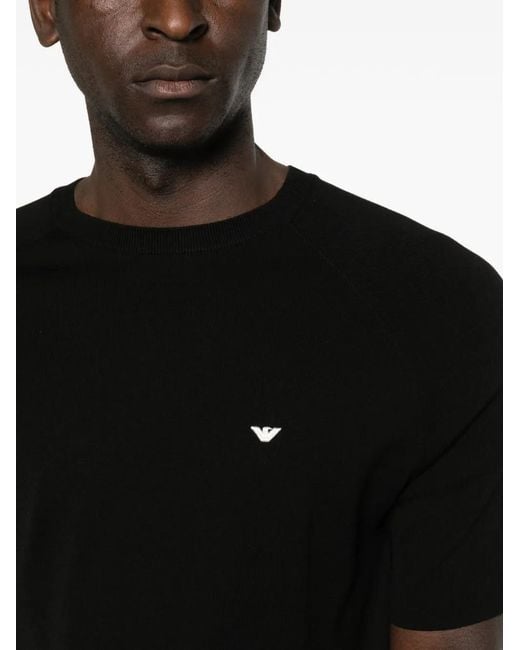Emporio Armani Black Logo Short-Sleeve T-Shirt for men