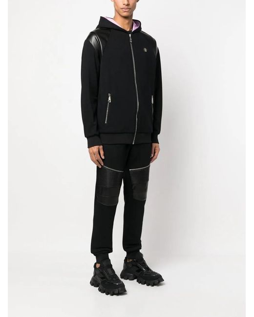 Philipp Plein Black Logo-Print Tracksuit Set for men