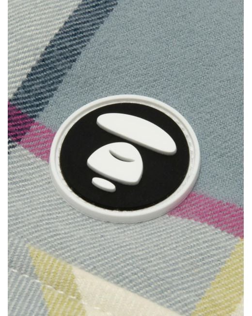 メンズ Aape By A Bathing Ape チェック シャツ Blue