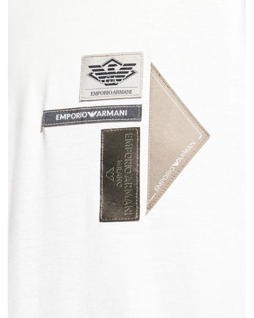 Emporio Armani White T-Shirt With Logo for men