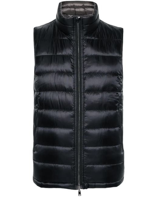 Herno Black Reversible Gilet for men