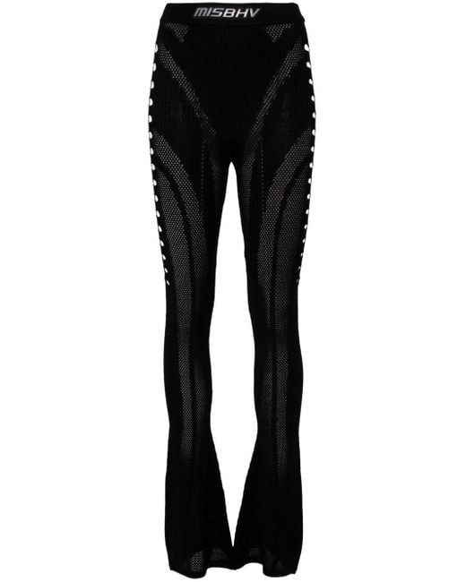 Pantaloni svasati con cut-out di M I S B H V in Black