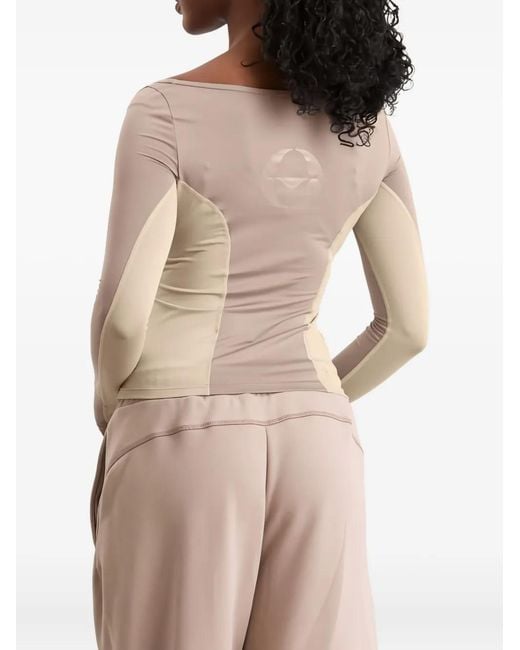 On Shoes Natural Panelled Lg-Sleeve T-Shirt