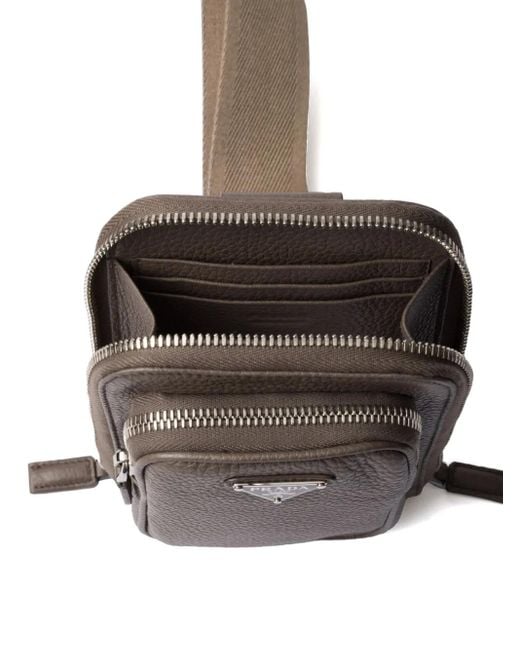 Prada Brown Leather Smartphone Case for men