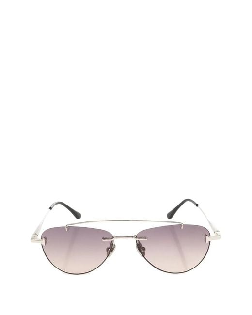 Tom Ford Natural Rimless Pilot Sunglasses