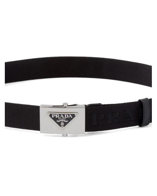 Prada Black Re-Nylon Belt for men