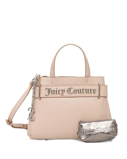 Juicy Couture Pink Jasmine Top-Handle Logo Tote Bag