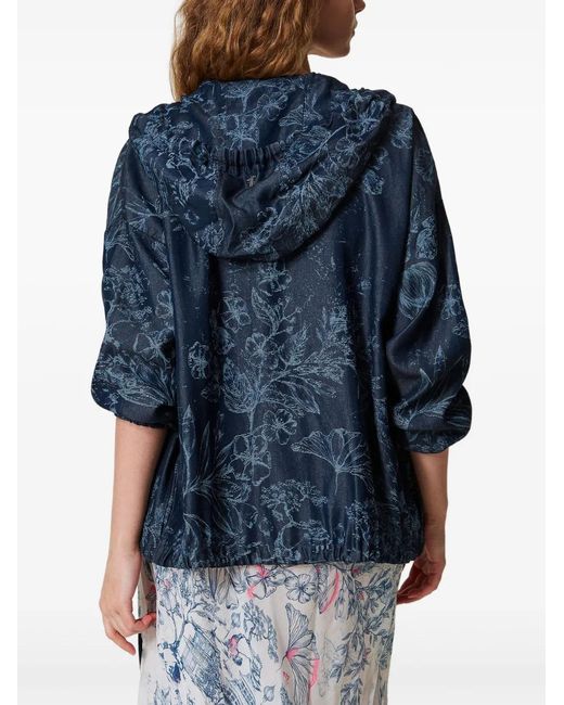 Twinset Blue Printed Jacket