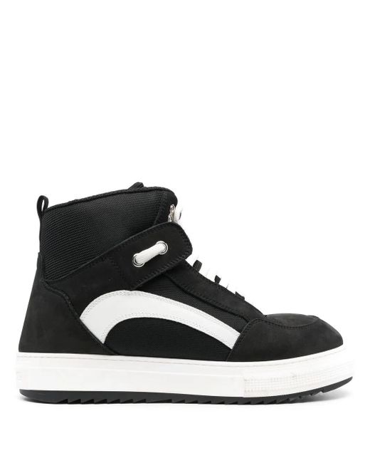 DSquared² Black Two-Tone High-Top Sneakers for men