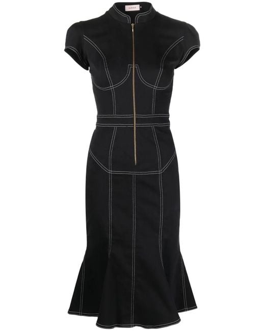 Murmur Black Underline Denim Dress