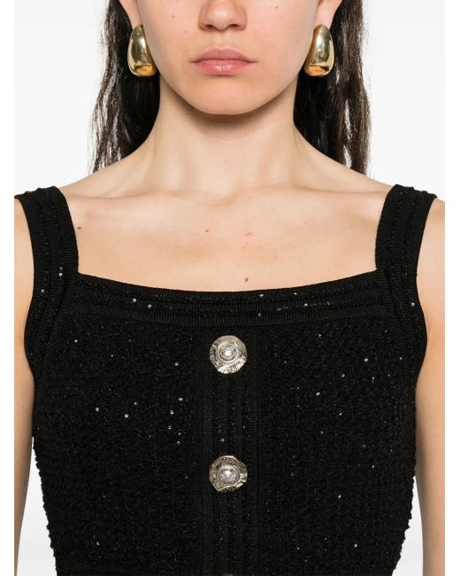 Balmain Tweed Top in het Black