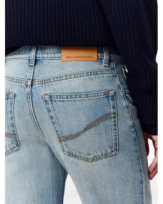 Stella McCartney Blue Distressed Patchwork Jeans