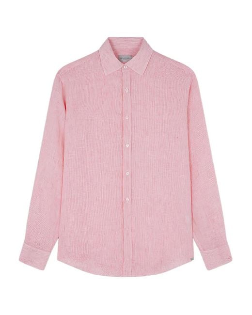 Paul & Shark Pink Long-Sleeve Striped Shirt for men