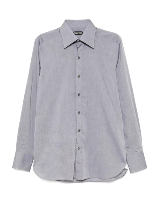 メンズ Tom Ford コットン シャツ Gray