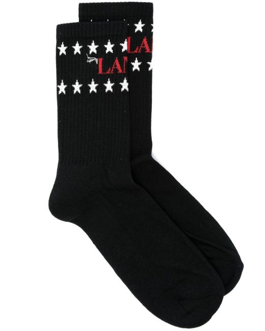 Lanvin Black X Future Stars Cotton-Blend Socks for men
