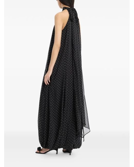ROTATE BIRGER CHRISTENSEN Black Chiffon Balloon Jumpsuit