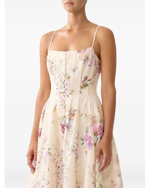 Camilla Pink Robe Longue Adorned