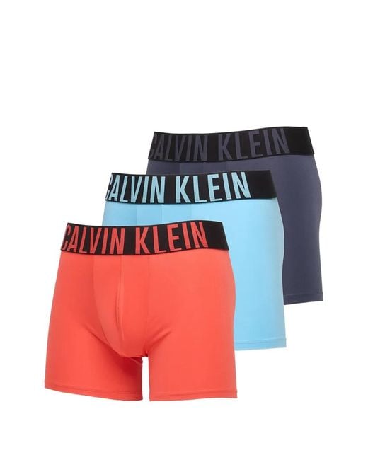 Calvin Klein Red Logo-Waistband Boxers for men