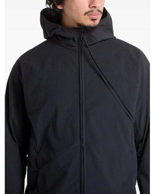 Post Archive Faction PAF Blue Asymmetric-Zip Jacket for men