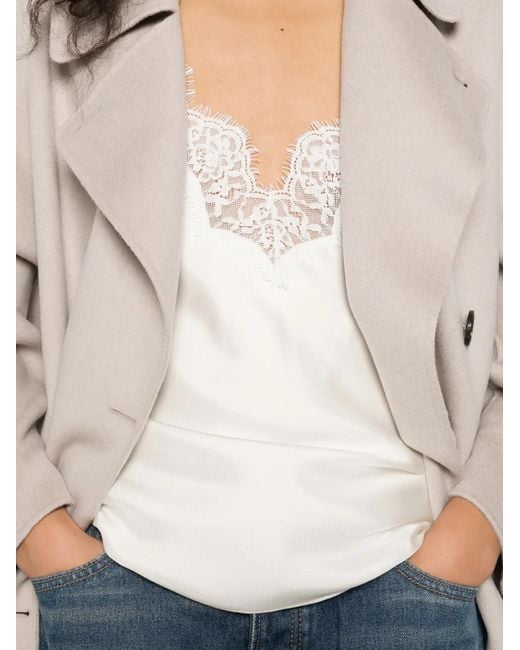 Rohe White Lace V-Neck Top