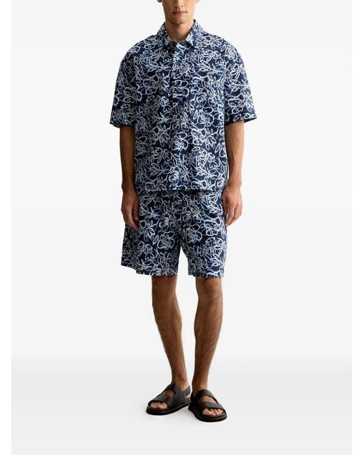 12 STOREEZ Blue Printed Shorts for men