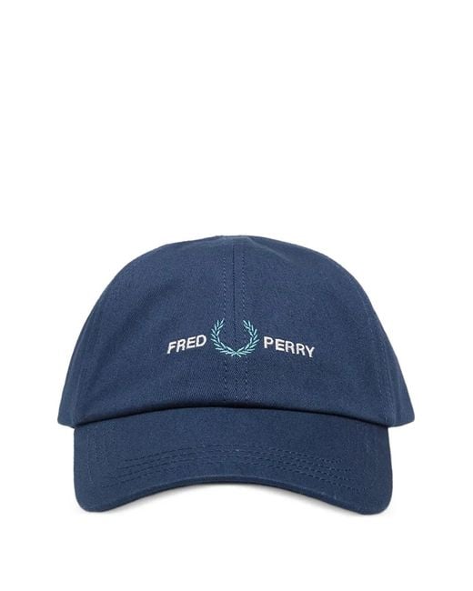 Fred Perry Blue Twill Logo Cotton Cap