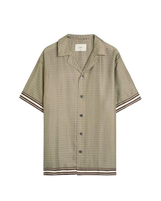 Camisa A Rayas Con Motivo CHE de hombre de color Gray